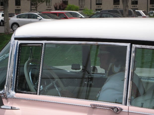 Lee said Look there's a pink Cadillac like the one Elvis used to own